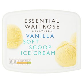 essential Waitrose vanilla soft ice cream