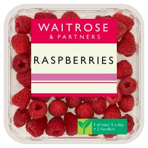 Waitrose sweet and juicy raspberries