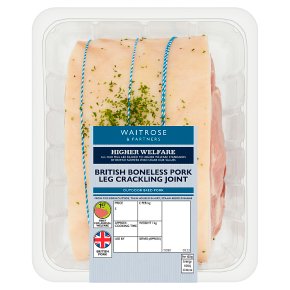Waitrose Crackling Pork Boneless Leg Roast