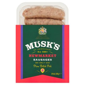 Musk's 6 Newmarket pork sausages
