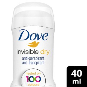 Dove invisible dry stick anti-perspirant deodorant