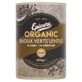 Epicure canned organic bijoux verts lentils