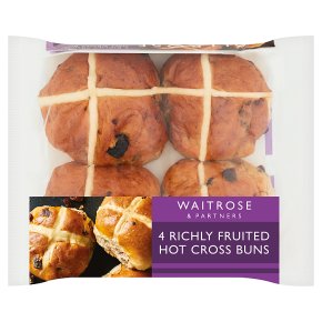 Waitrose Richly Fruited Hot Cross Buns