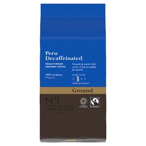 Waitrose 1 Peru decaffeinated 100% arabic ground coffee
