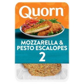 Quorn mozzarella & pesto escalopes