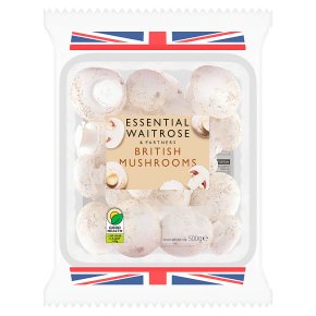 essential Waitrose closed cup mushrooms
