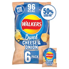 Walkers Baked cheese & onion multipack crisps