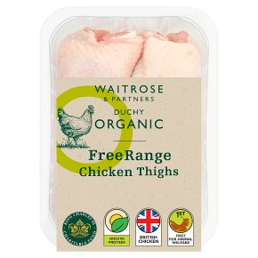 Waitrose Duchy Organic 4 Free Range British chicken thighs
