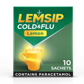 Lemsip 10 cold & flu lemon sachets