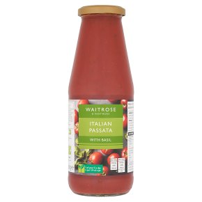 Waitrose passata with chopped basil