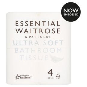 essential Waitrose Pure White Toilet Rolls