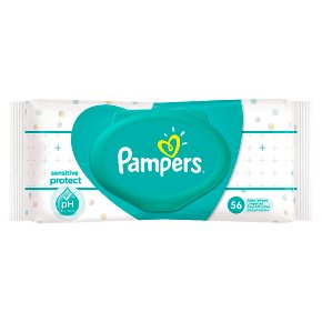 Pampers Sensitive Protect Baby Wipes Single Pack (56)