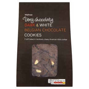 Waitrose white & plain chocolate cookies