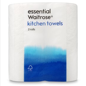 essential Waitrose white kitchen towels