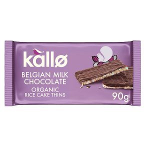 Kallo organic milk chocolate rice cake thins
