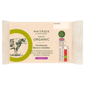 Waitrose Duchy Organic farmhouse Cheddar cheese, strength 5