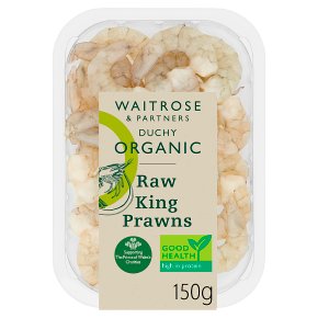 Waitrose Duchy Organic raw king prawns