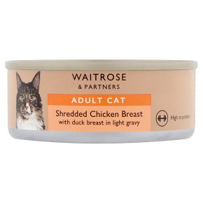 Waitrose indulgent recipe shredded chicken cat food