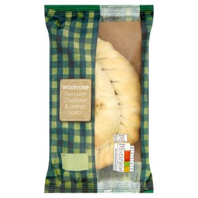 Waitrose Cheddar hand crimped cheese onion pasty