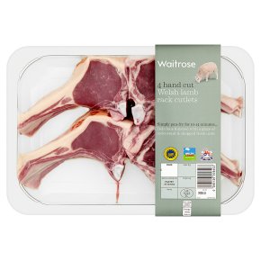 Waitrose Welsh 4 hand cut lamb rack cutlets