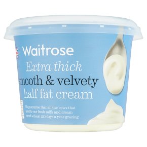 essential Waitrose half fat extra thick cream