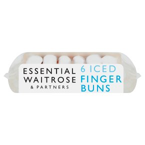 essential Waitrose iced finger buns