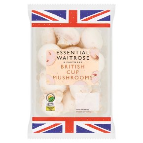 essential Waitrose closed cup mushrooms