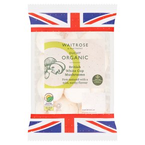 Waitrose Duchy Organic white cup mushrooms