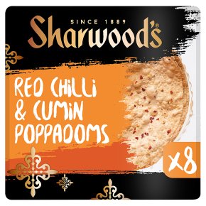Sharwood's red chilli & cumin poppadoms