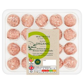 Waitrose Duchy Organic 20 British free range pork meatballs