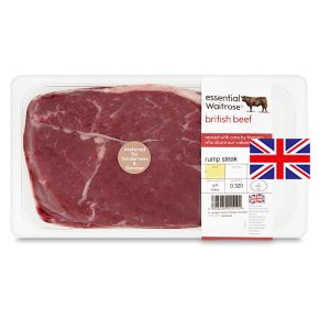 essential Waitrose British beef rump steak