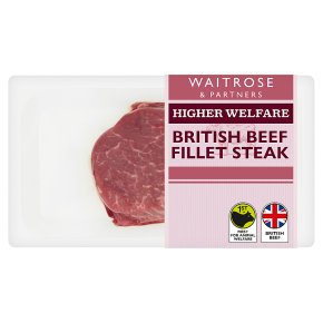 Waitrose extra trimmed British beef fillet steak