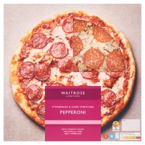 Waitrose hand stretched pepperoni pizza