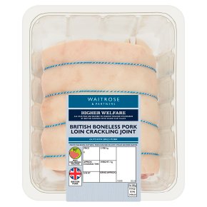 essential Waitrose boneless British pork loin roast