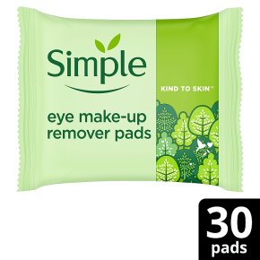 Simple Kind To Eyes 30 pack eye make-up remover pads
