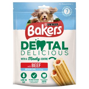 Bakers Dental Delicious Medium Dog Chews Beef