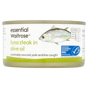 essential Waitrose MSC tuna steak in olive oil