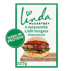Linda McCartney's 2 Mozzarella 1/4lb Burgers