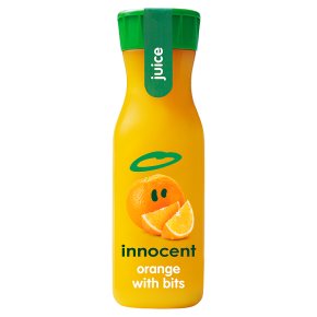 Innocent orange juice with bits