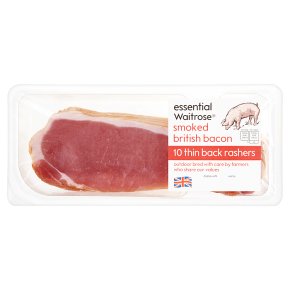 essential Waitrose smoked back bacon, 10 rashers