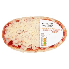 essential Waitrose cheese & tomato thin & crispy pizza