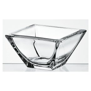 Clear 14cm glass square bowl