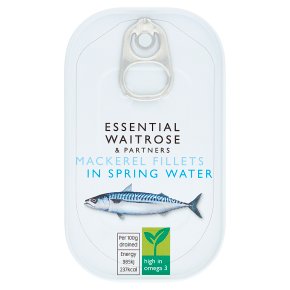 essential Waitrose MSC mackerel in spring water