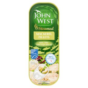 John West steamed mackerel fillets in olive oil