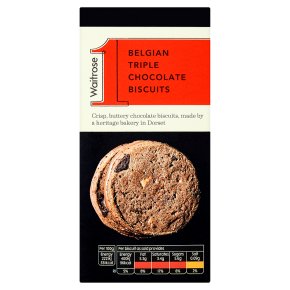 Waitrose 1 Belgian triple chocolate biscuits