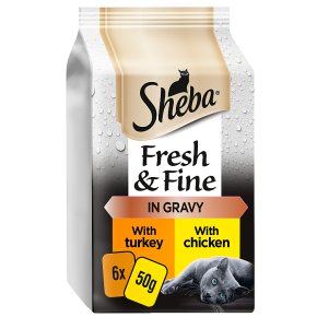 SHEBA Fresh Choice Cat Pouches Poultry Collection in Gravy 6 x 50g