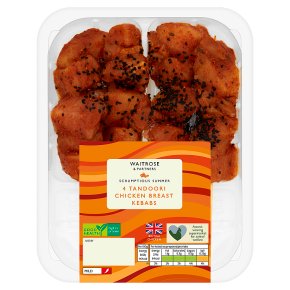 Waitrose 4 Tandoori Chicken Breast Kebabs
