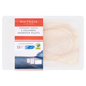 Waitrose MSC skinless boneless haddock fillets