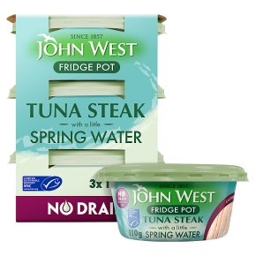 John West MSC No Drain Tuna Steak in Spring Water