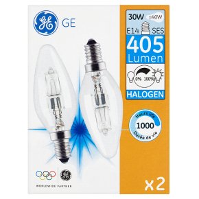 GE halogen candle 30W E14 SES